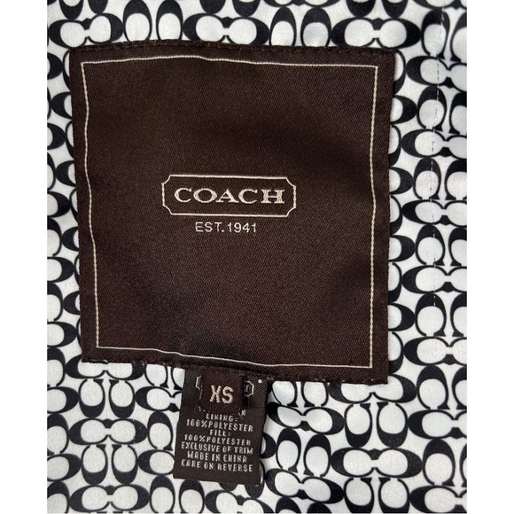 Coach Women's XS Black Snap Front Quilted Hack Jacket - Picture 8 of 12